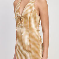 GINGHAM HALTER MINI DRESS-Emory Park-[option4]-[option5]-[option6]-[option7]-[option8]-Shop-Boutique-Clothing-for-Women-Online