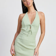 GINGHAM HALTER MINI DRESS-Emory Park-[option4]-[option5]-[option6]-[option7]-[option8]-Shop-Boutique-Clothing-for-Women-Online