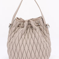 Nylon Quilted Puffer Convertible Bucket Bag-LA Jewelry Plaza-[option4]-[option5]-[option6]-[option7]-[option8]-Shop-Boutique-Clothing-for-Women-Online