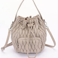 Nylon Quilted Puffer Convertible Bucket Bag-LA Jewelry Plaza-[option4]-[option5]-[option6]-[option7]-[option8]-Shop-Boutique-Clothing-for-Women-Online