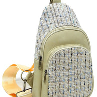 Tweed Sling Bag Backpack-Fashion World-[option4]-[option5]-[option6]-[option7]-[option8]-Shop-Boutique-Clothing-for-Women-Online