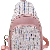 Tweed Sling Bag Backpack-Fashion World-[option4]-[option5]-[option6]-[option7]-[option8]-Shop-Boutique-Clothing-for-Women-Online