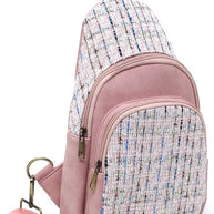 Tweed Sling Bag Backpack-Fashion World-[option4]-[option5]-[option6]-[option7]-[option8]-Shop-Boutique-Clothing-for-Women-Online