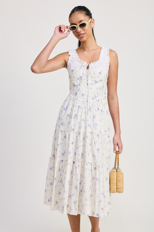 MIXED MEDIA EYELET PEEKABOO MIDI DRESS-Emory Park-[option4]-[option5]-[option6]-[option7]-[option8]-Shop-Boutique-Clothing-for-Women-Online