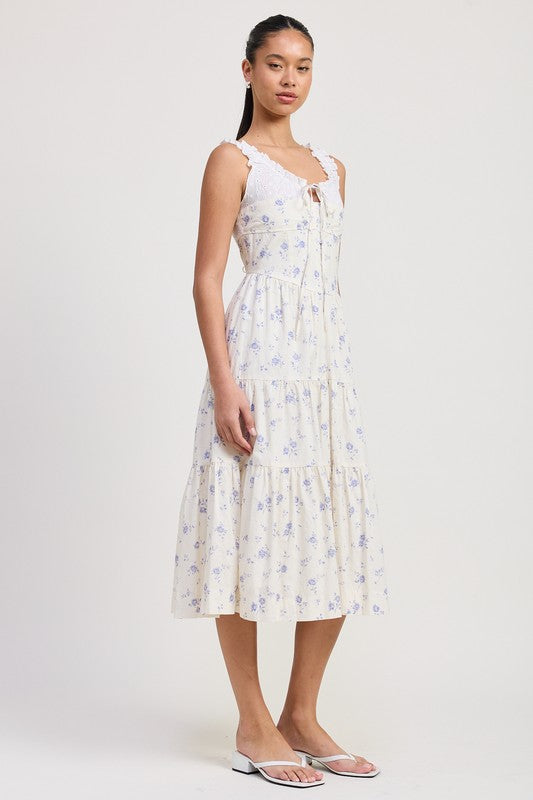 MIXED MEDIA EYELET PEEKABOO MIDI DRESS-Emory Park-[option4]-[option5]-[option6]-[option7]-[option8]-Shop-Boutique-Clothing-for-Women-Online