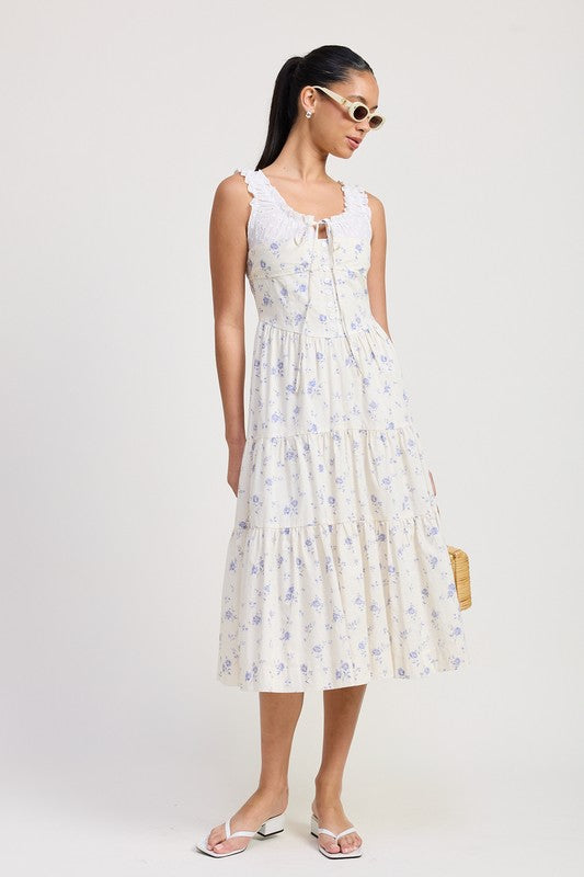 MIXED MEDIA EYELET PEEKABOO MIDI DRESS-Emory Park-[option4]-[option5]-[option6]-[option7]-[option8]-Shop-Boutique-Clothing-for-Women-Online