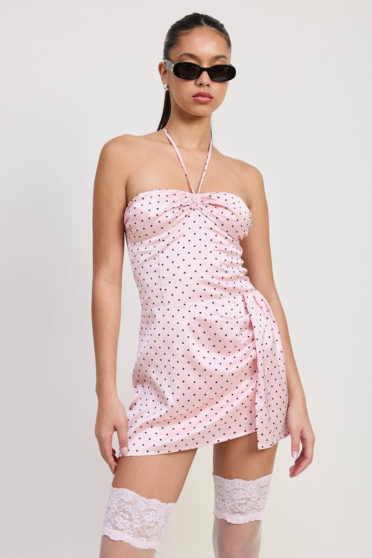 MINI HALTER POLKA DOT DRESS-Emory Park-[option4]-[option5]-[option6]-[option7]-[option8]-Shop-Boutique-Clothing-for-Women-Online