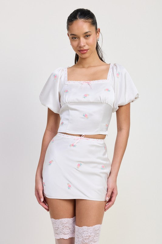 SQAURE NECK BUBBLE CAP SLEEVE TOP-Emory Park-[option4]-[option5]-[option6]-[option7]-[option8]-Shop-Boutique-Clothing-for-Women-Online