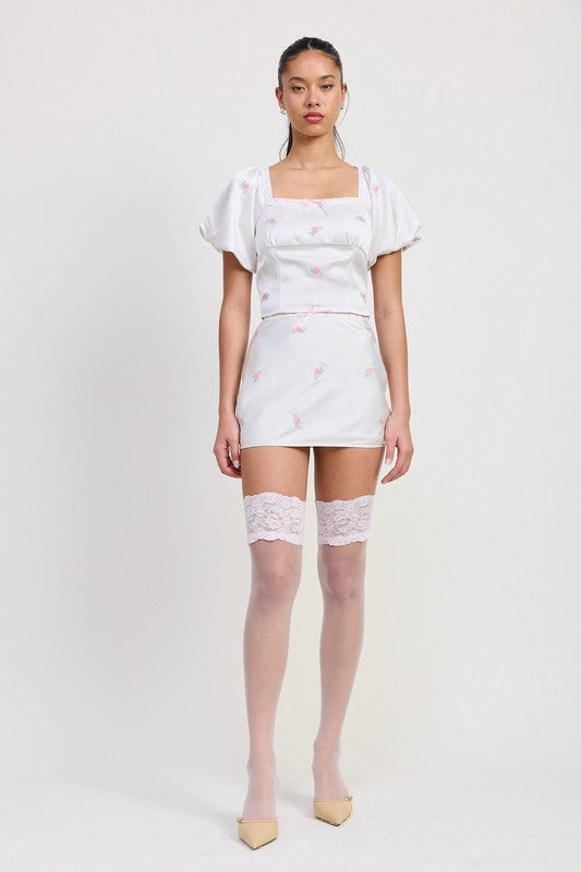 SQAURE NECK BUBBLE CAP SLEEVE TOP-Emory Park-[option4]-[option5]-[option6]-[option7]-[option8]-Shop-Boutique-Clothing-for-Women-Online