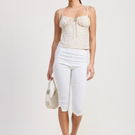 BUSTIER TOP WITH SHOULDER TIES-Emory Park-[option4]-[option5]-[option6]-[option7]-[option8]-Shop-Boutique-Clothing-for-Women-Online