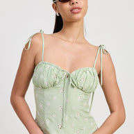 BUSTIER TOP WITH SHOULDER TIES-Emory Park-[option4]-[option5]-[option6]-[option7]-[option8]-Shop-Boutique-Clothing-for-Women-Online