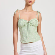 BUSTIER TOP WITH SHOULDER TIES-Emory Park-[option4]-[option5]-[option6]-[option7]-[option8]-Shop-Boutique-Clothing-for-Women-Online