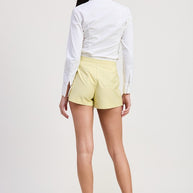 CONTRASTED WAIST BAND PLEATED SKORT-Emory Park-[option4]-[option5]-[option6]-[option7]-[option8]-Shop-Boutique-Clothing-for-Women-Online