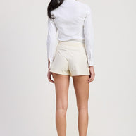 CONTRASTED WAIST BAND PLEATED SKORT-Emory Park-[option4]-[option5]-[option6]-[option7]-[option8]-Shop-Boutique-Clothing-for-Women-Online