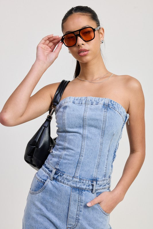 STRAPLESS DENIM JUMPSUIT-Emory Park-[option4]-[option5]-[option6]-[option7]-[option8]-Shop-Boutique-Clothing-for-Women-Online