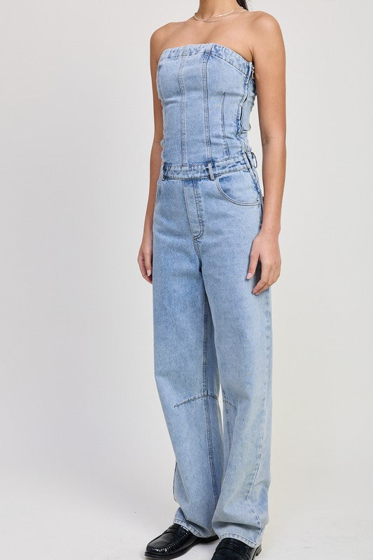 STRAPLESS DENIM JUMPSUIT-Emory Park-[option4]-[option5]-[option6]-[option7]-[option8]-Shop-Boutique-Clothing-for-Women-Online