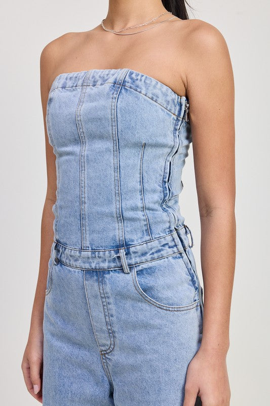 STRAPLESS DENIM JUMPSUIT-Emory Park-[option4]-[option5]-[option6]-[option7]-[option8]-Shop-Boutique-Clothing-for-Women-Online