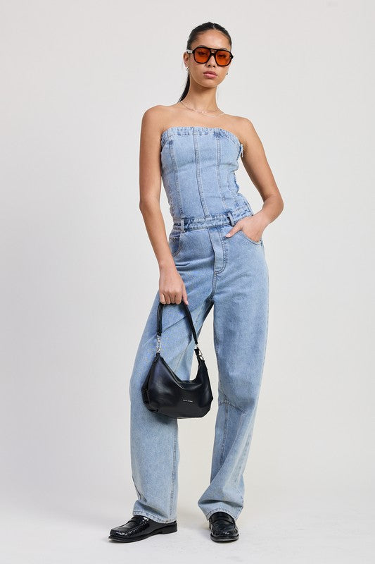 STRAPLESS DENIM JUMPSUIT-Emory Park-[option4]-[option5]-[option6]-[option7]-[option8]-Shop-Boutique-Clothing-for-Women-Online