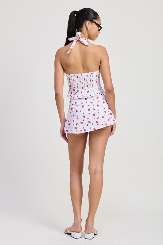 POPLIN PRINT MINI SKIRT WITH RIBBON TRIM-Emory Park-[option4]-[option5]-[option6]-[option7]-[option8]-Shop-Boutique-Clothing-for-Women-Online