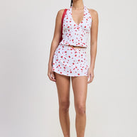 POPLIN PRINT MINI SKIRT WITH RIBBON TRIM-Emory Park-[option4]-[option5]-[option6]-[option7]-[option8]-Shop-Boutique-Clothing-for-Women-Online