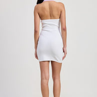 CONTRAST COLLAR RIBBED MINI HALTER DRESS-Emory Park-[option4]-[option5]-[option6]-[option7]-[option8]-Shop-Boutique-Clothing-for-Women-Online