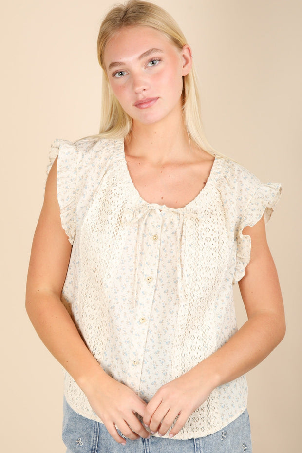 Picnic Petal Lace Detail Top-Womens-Ave Shops-[option4]-[option5]-[option6]-[option7]-[option8]-Shop-Boutique-Clothing-for-Women-Online