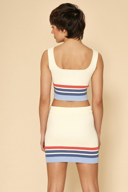 Retro striped two piece knit skirt set-Miss Sparkling-[option4]-[option5]-[option6]-[option7]-[option8]-Shop-Boutique-Clothing-for-Women-Online