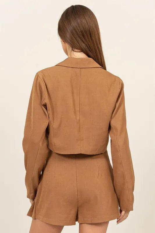 HYFVE Cropped Button-Down Blazer-Crop Tops-Trendsi-[option4]-[option5]-[option6]-[option7]-[option8]-Shop-Boutique-Clothing-for-Women-Online