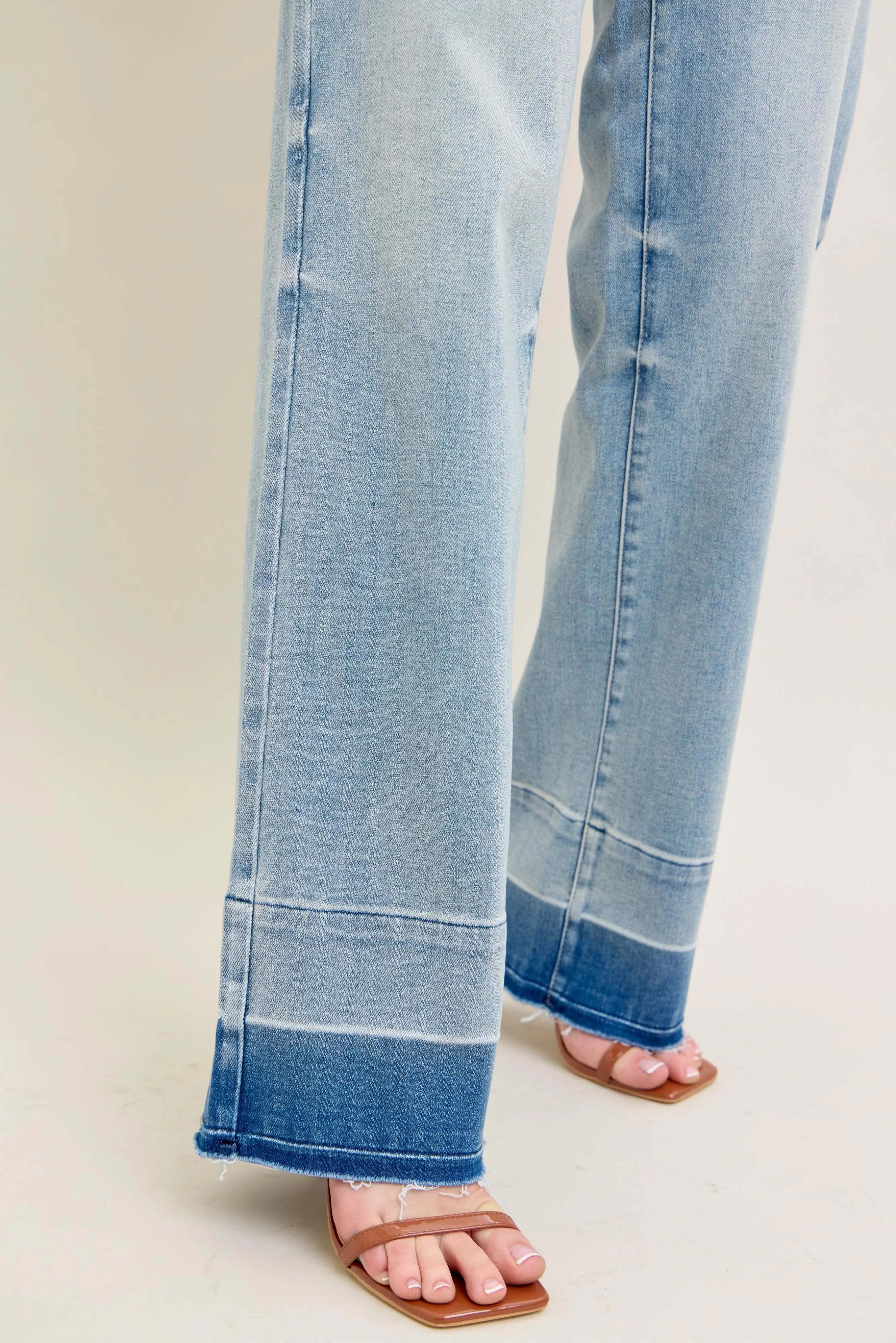 Judy Blue Release Hem Wide Leg Jeans-Trendsi-[option4]-[option5]-[option6]-[option7]-[option8]-Shop-Boutique-Clothing-for-Women-Online