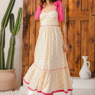 SO ME Ribbon Flowy Maxi Dress with Contrast Trim-Dresses-Trendsi-[option4]-[option5]-[option6]-[option7]-[option8]-Shop-Boutique-Clothing-for-Women-Online