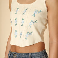 Floral corset tank top-Miss Sparkling-Cream-S-[option4]-[option5]-[option6]-[option7]-[option8]-Shop-Boutique-Clothing-for-Women-Online