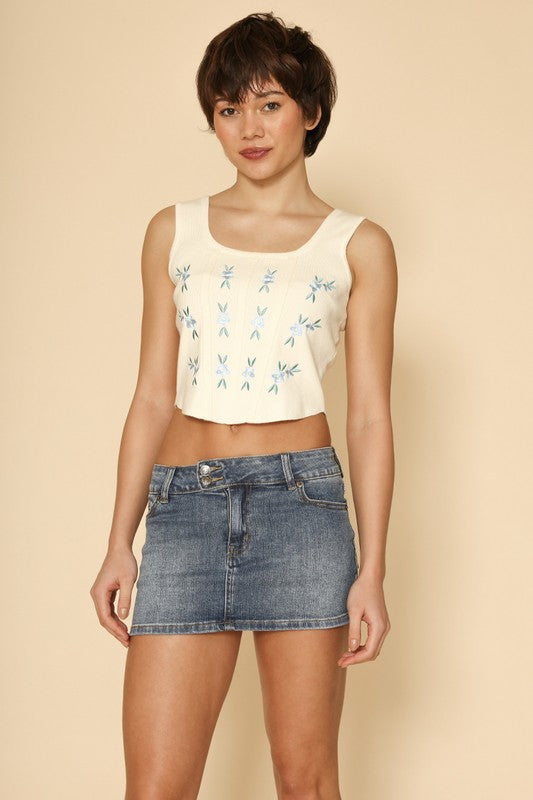 Floral corset tank top-Miss Sparkling-[option4]-[option5]-[option6]-[option7]-[option8]-Shop-Boutique-Clothing-for-Women-Online