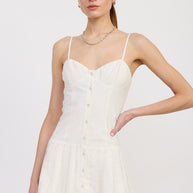 SPAGHETTI STRAP PLEATED MINI DRESS-Emory Park-[option4]-[option5]-[option6]-[option7]-[option8]-Shop-Boutique-Clothing-for-Women-Online