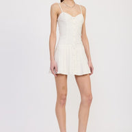 SPAGHETTI STRAP PLEATED MINI DRESS-Emory Park-[option4]-[option5]-[option6]-[option7]-[option8]-Shop-Boutique-Clothing-for-Women-Online