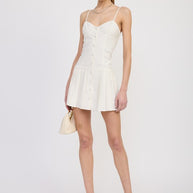 SPAGHETTI STRAP PLEATED MINI DRESS-Emory Park-[option4]-[option5]-[option6]-[option7]-[option8]-Shop-Boutique-Clothing-for-Women-Online