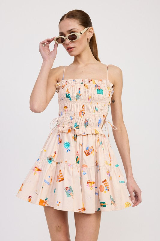 GATHERED POPLIN MIN DRESS-Emory Park-[option4]-[option5]-[option6]-[option7]-[option8]-Shop-Boutique-Clothing-for-Women-Online