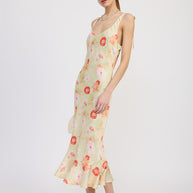 PRINTED SATIN MIDI DRESS WITH SCOOP NECK-Emory Park-[option4]-[option5]-[option6]-[option7]-[option8]-Shop-Boutique-Clothing-for-Women-Online