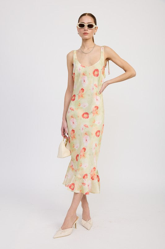 PRINTED SATIN MIDI DRESS WITH SCOOP NECK-Emory Park-[option4]-[option5]-[option6]-[option7]-[option8]-Shop-Boutique-Clothing-for-Women-Online