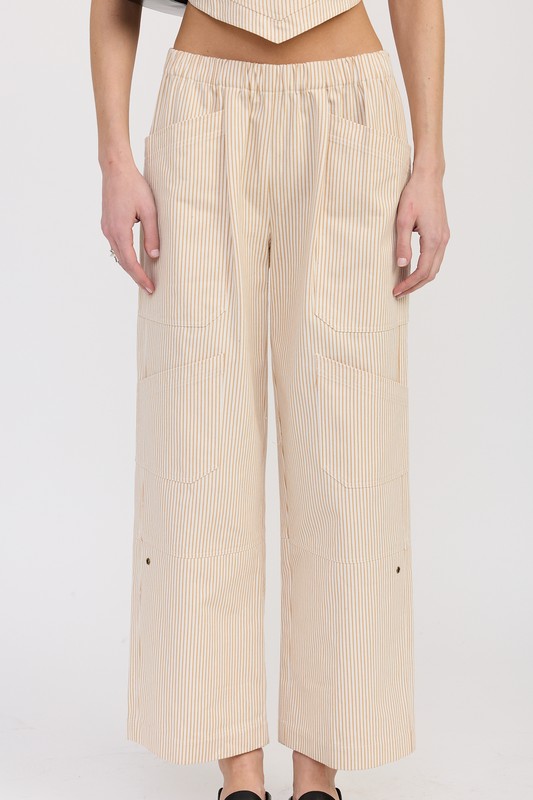 CINCHED TWILL PANTS WITH WIDE LEG-Emory Park-[option4]-[option5]-[option6]-[option7]-[option8]-Shop-Boutique-Clothing-for-Women-Online