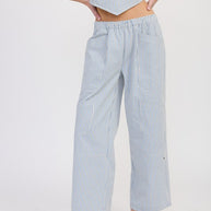 CINCHED TWILL PANTS WITH WIDE LEG-Emory Park-[option4]-[option5]-[option6]-[option7]-[option8]-Shop-Boutique-Clothing-for-Women-Online