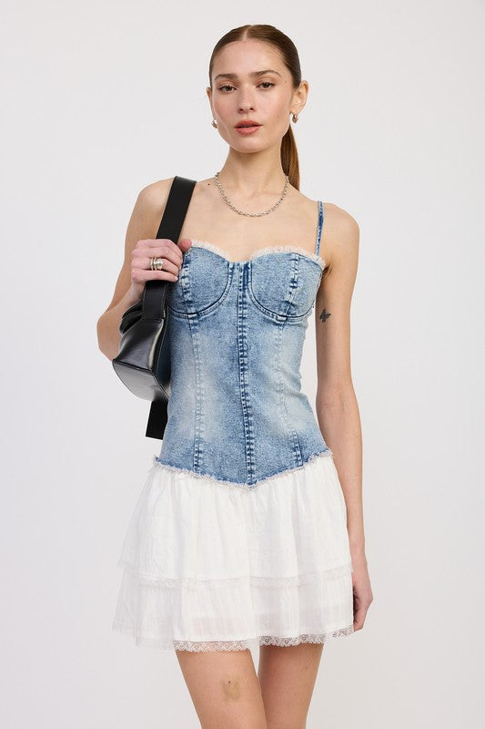 MINI CORSET DENIM DRESS-Emory Park-[option4]-[option5]-[option6]-[option7]-[option8]-Shop-Boutique-Clothing-for-Women-Online