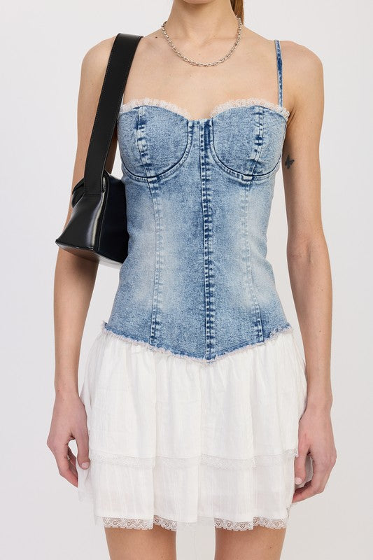 MINI CORSET DENIM DRESS-Emory Park-[option4]-[option5]-[option6]-[option7]-[option8]-Shop-Boutique-Clothing-for-Women-Online
