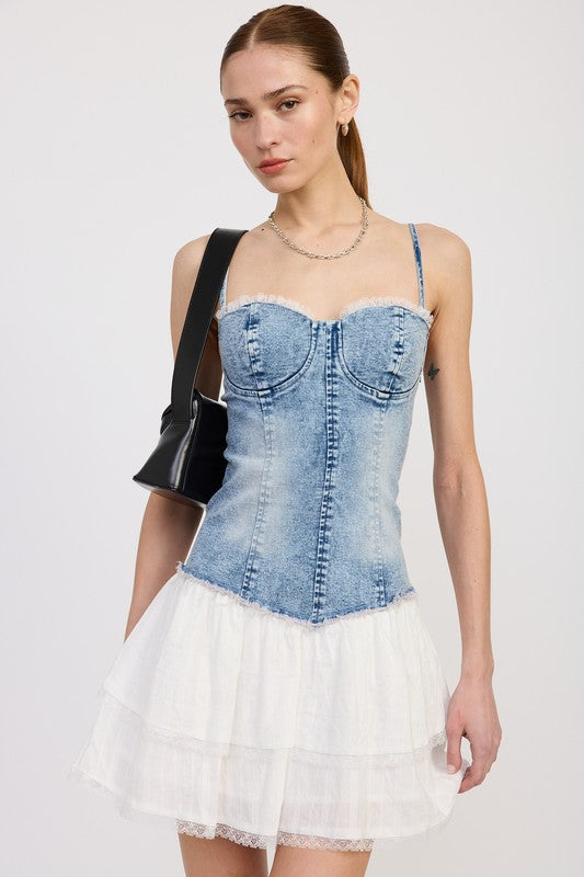 MINI CORSET DENIM DRESS-Emory Park-[option4]-[option5]-[option6]-[option7]-[option8]-Shop-Boutique-Clothing-for-Women-Online