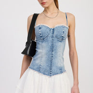 MINI CORSET DENIM DRESS-Emory Park-[option4]-[option5]-[option6]-[option7]-[option8]-Shop-Boutique-Clothing-for-Women-Online