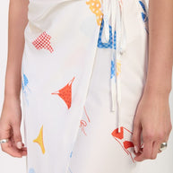 PRINTED SATIN MIDI SKIRT WITH SIDE RUCHE-Emory Park-[option4]-[option5]-[option6]-[option7]-[option8]-Shop-Boutique-Clothing-for-Women-Online