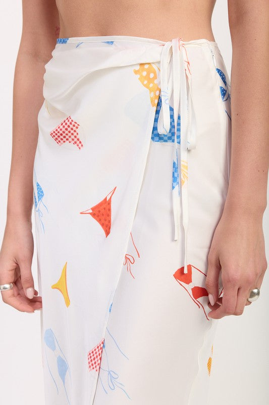 PRINTED SATIN MIDI SKIRT WITH SIDE RUCHE-Emory Park-[option4]-[option5]-[option6]-[option7]-[option8]-Shop-Boutique-Clothing-for-Women-Online