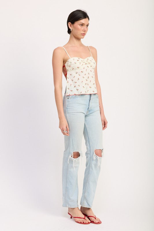 FLORAL SWEETHEART CAMI TOP-Emory Park-[option4]-[option5]-[option6]-[option7]-[option8]-Shop-Boutique-Clothing-for-Women-Online