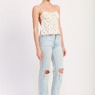 FLORAL SWEETHEART CAMI TOP-Emory Park-[option4]-[option5]-[option6]-[option7]-[option8]-Shop-Boutique-Clothing-for-Women-Online