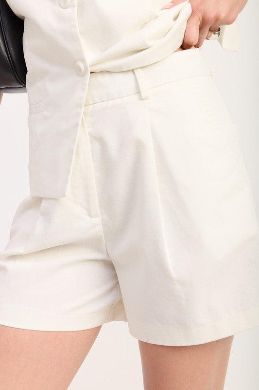 HIGH WAISTED PLEATED SHORTS-Emory Park-[option4]-[option5]-[option6]-[option7]-[option8]-Shop-Boutique-Clothing-for-Women-Online