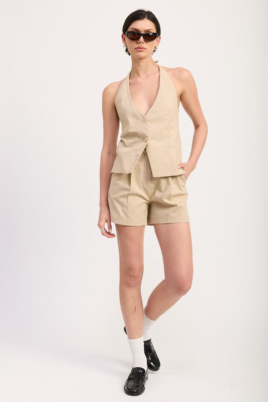 HIGH WAISTED PLEATED SHORTS-Emory Park-[option4]-[option5]-[option6]-[option7]-[option8]-Shop-Boutique-Clothing-for-Women-Online